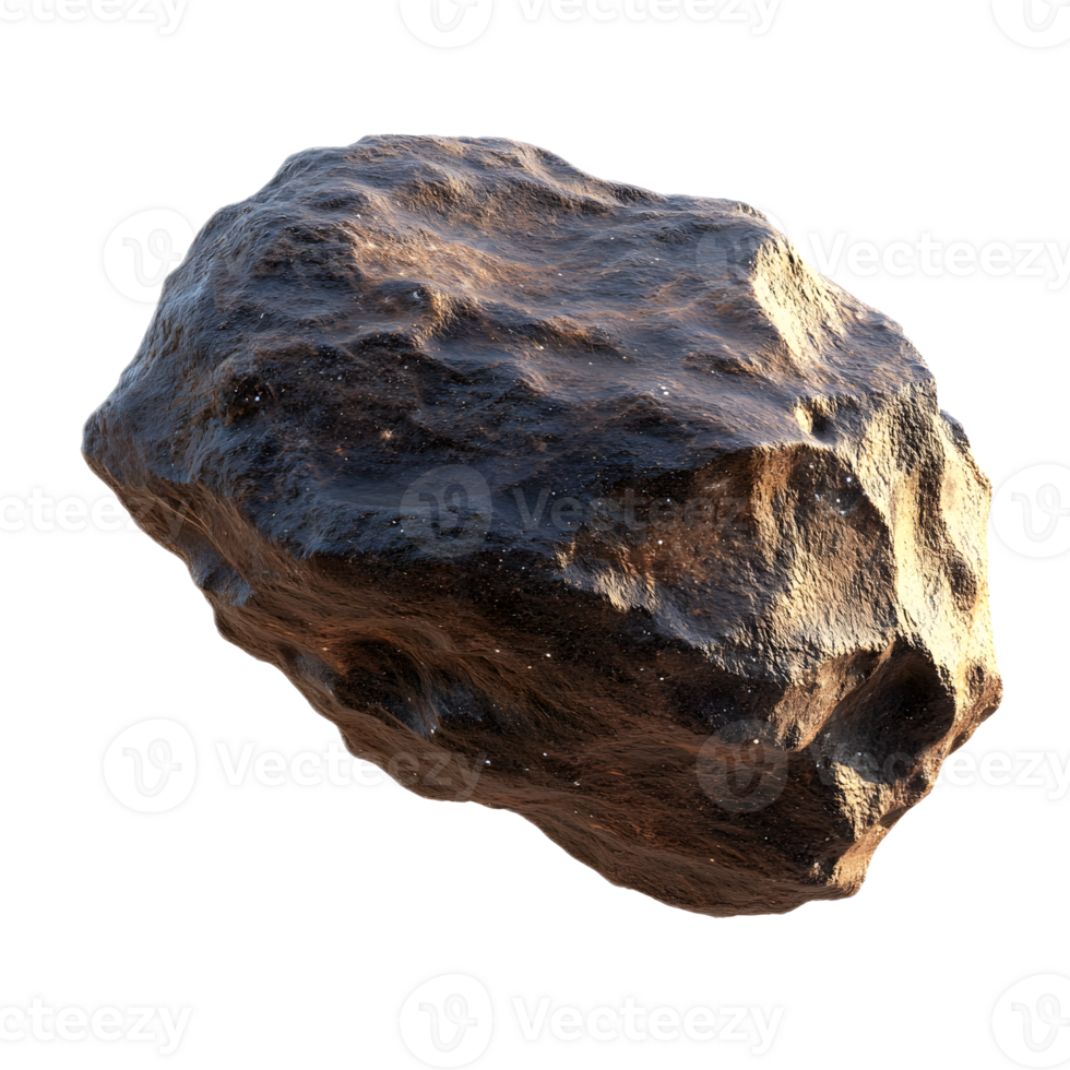 Rugged Asteroid Floating Majestically in Cosmic Space png