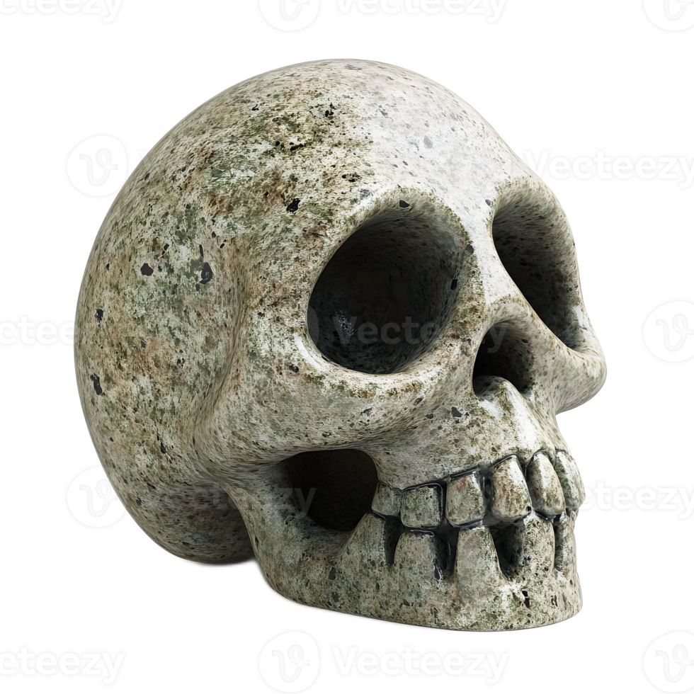 Mysterious Fossilized Alien Skull Relic from Prehistoric Era png