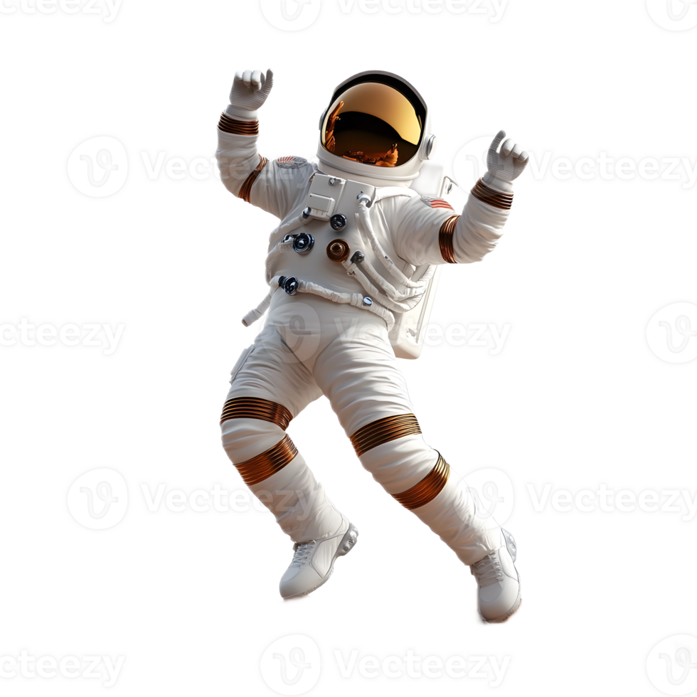 Joyful Astronaut Dancing in the Weightless Expanse of Mars png