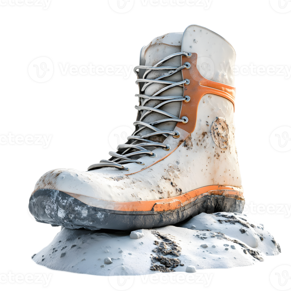 Rugged Space Boot on Lunar Terrain Showcases Durability for Extraterrestrial png