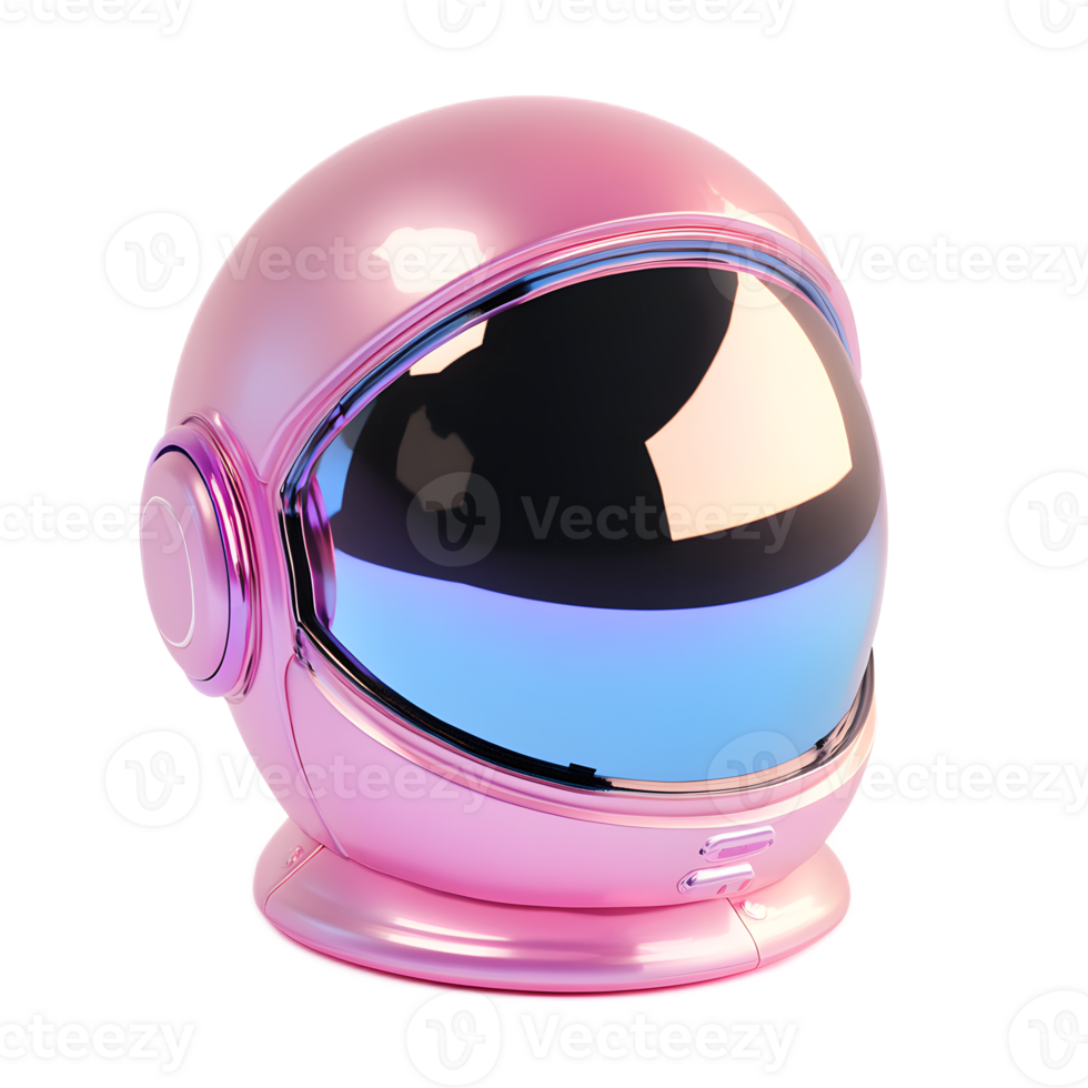 Sleek Pink Futuristic Astronaut Helmet for Space png