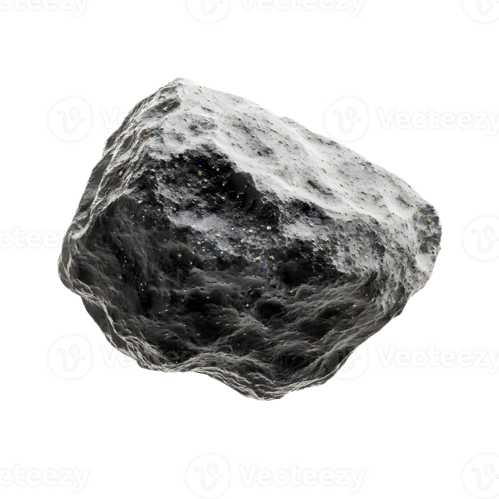 Solitary Asteroid Floating in the Dark Vastness of Space png
