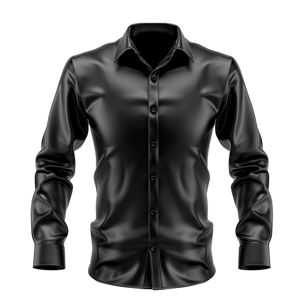 Black Long Sleeve Dress Shirt Mockup Product Presentation png