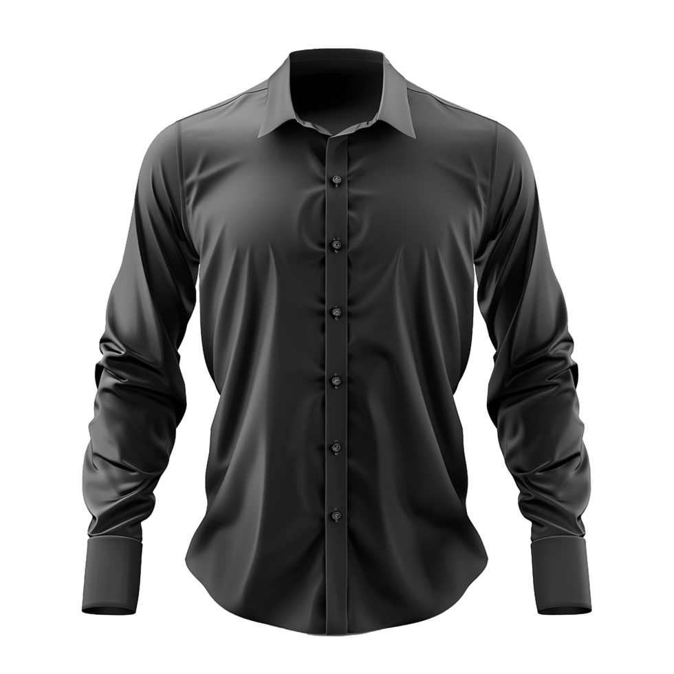Men's Long Sleeve Dress Shirt Mockup Product Photography png