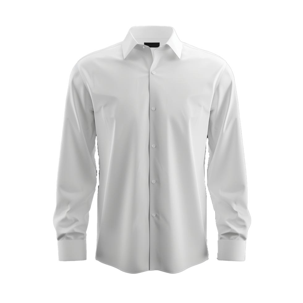 A Classic White Long Sleeve Dress Shirt Mockup for Menswear Fashion png
