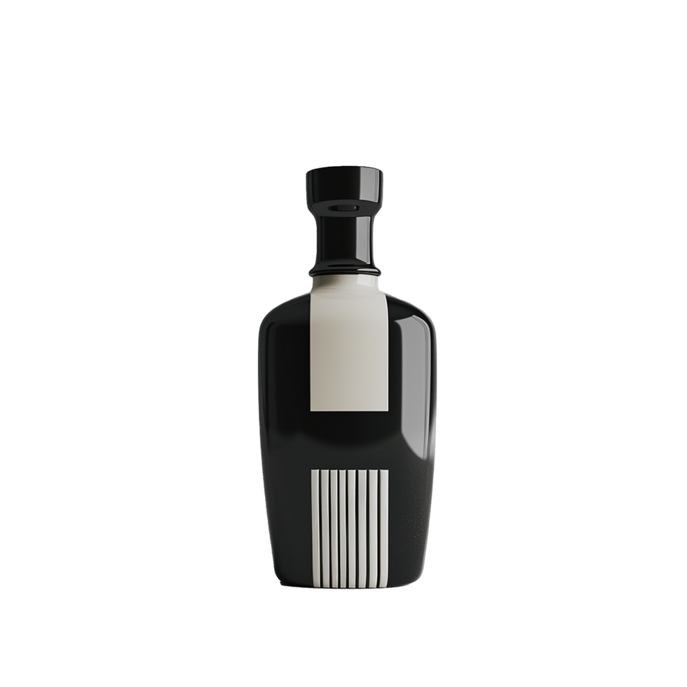 Elegant Black and White Perfume Bottle Design Mockup Product Presentation png