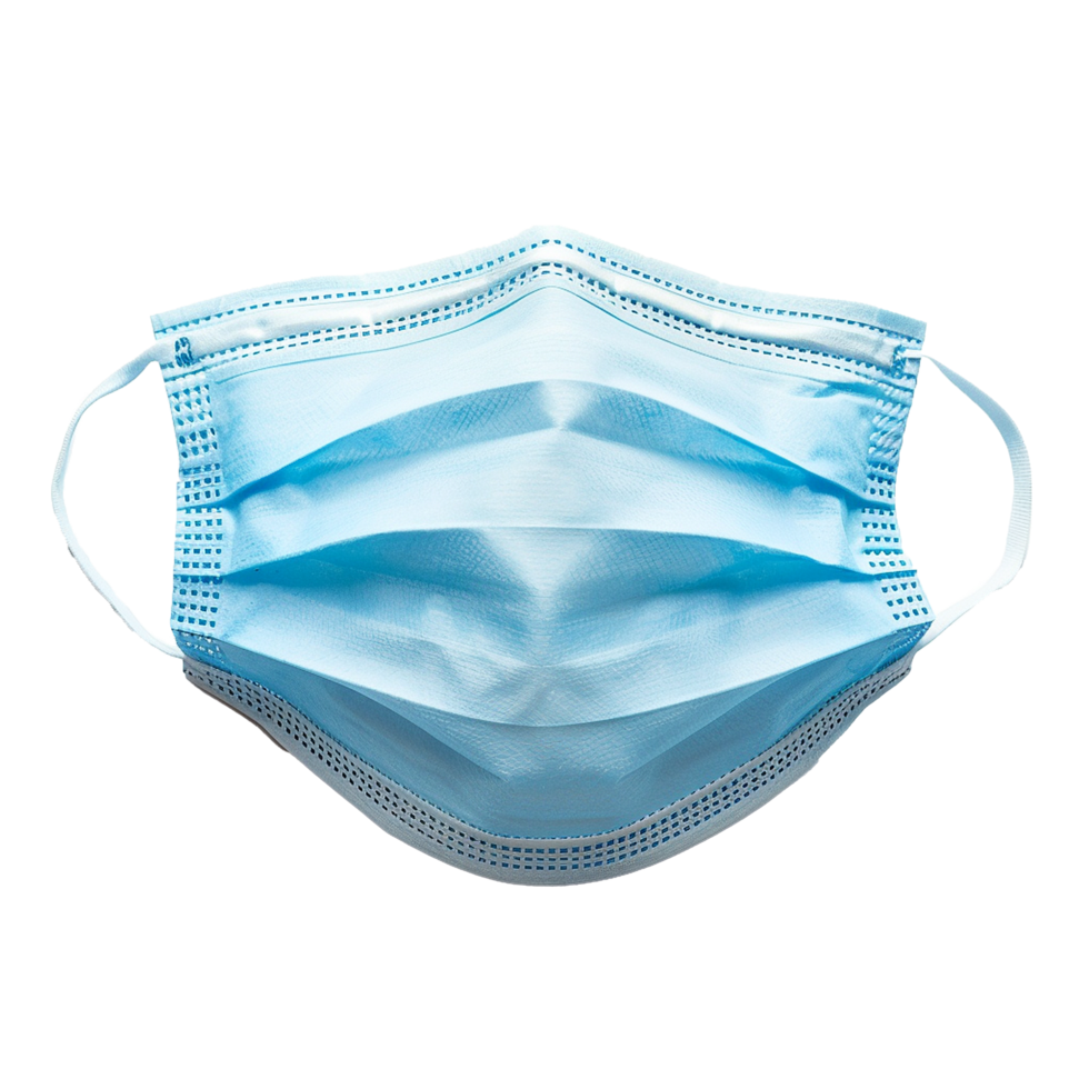 A Detailed Close Up View of a Disposable Face Mask png