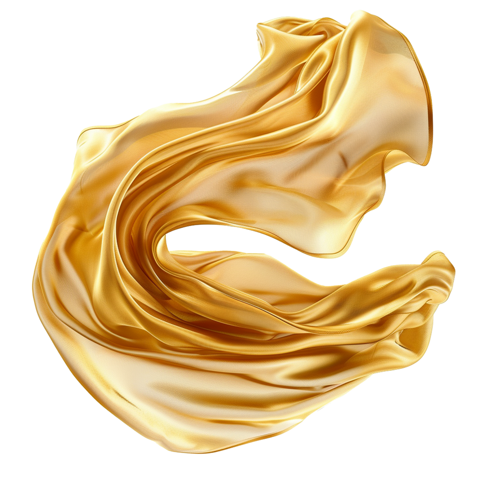 Abstract Golden Silk Swirling Fabric Texture Background Image png