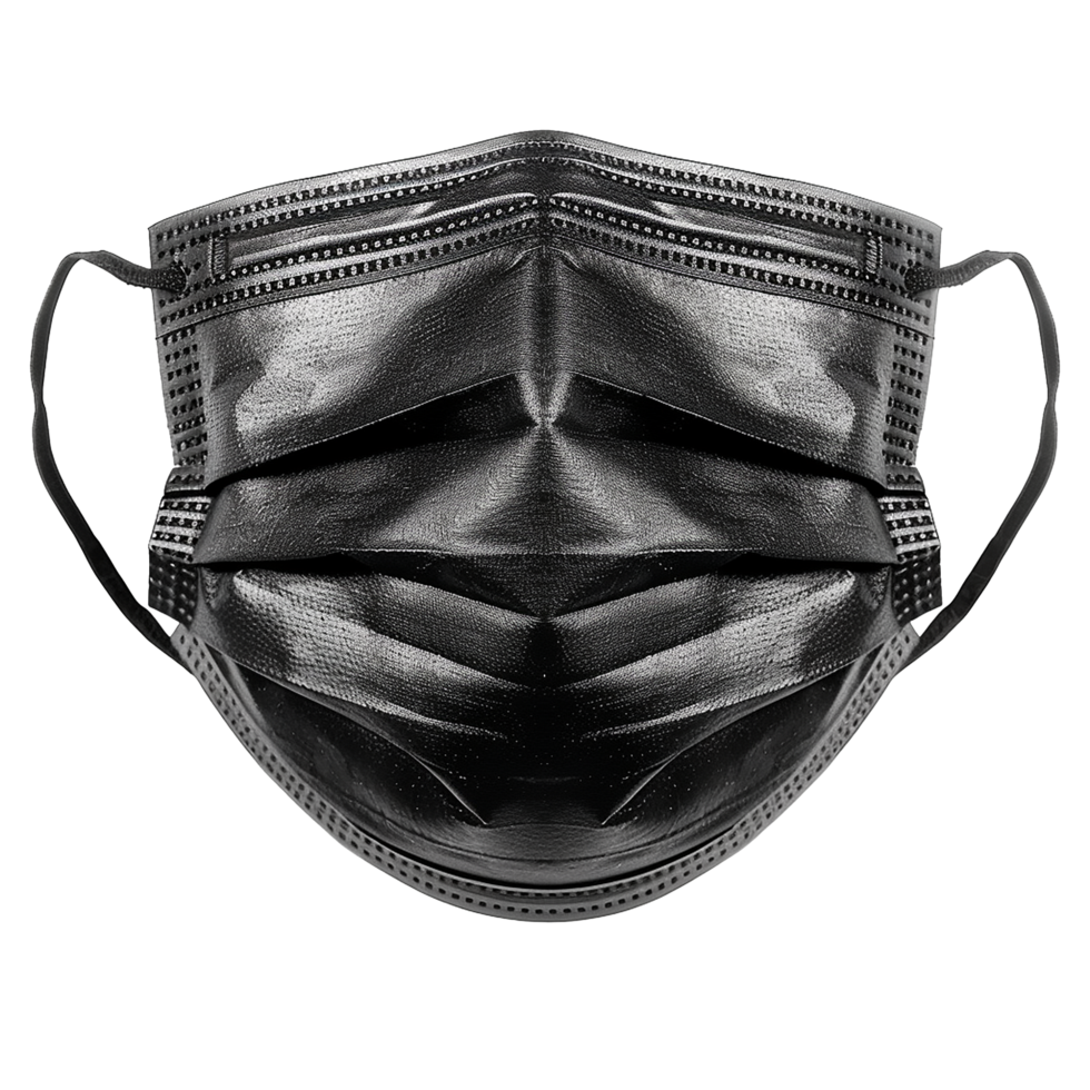 High quality Black Disposable Face Mask with Ear Loops for Protection png