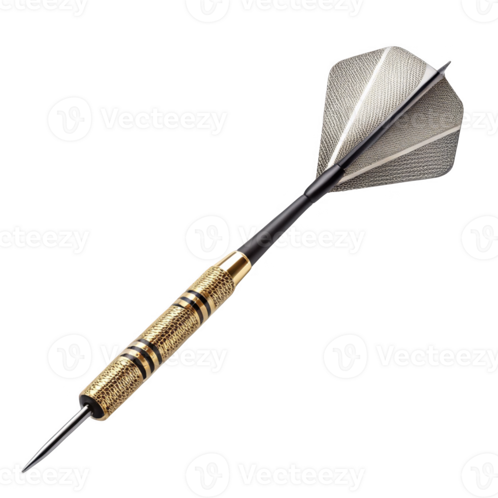 detailed image of dart featuring gold and black design, perfect for games png