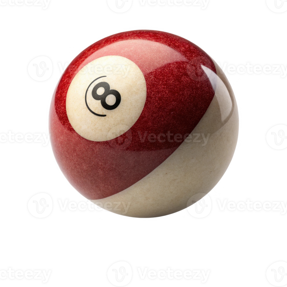classic eight ball with glossy finish, perfect for games and decor png