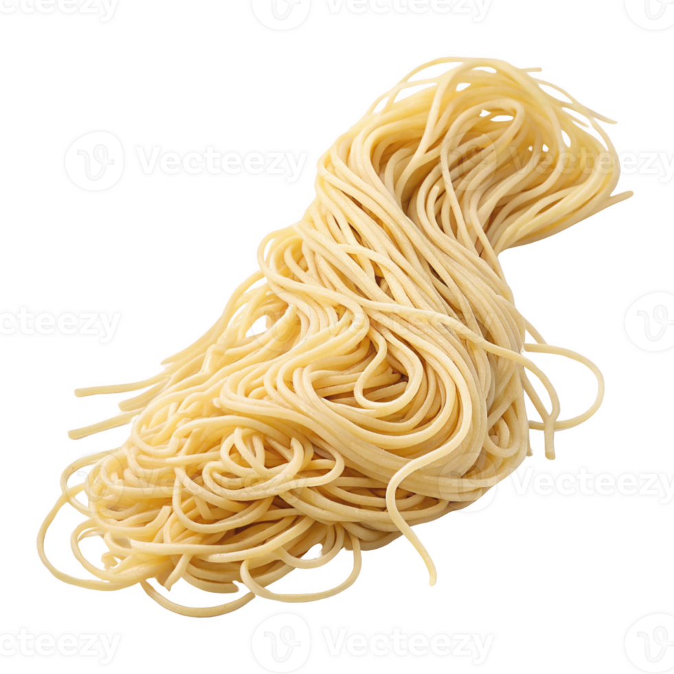 Fresh pasta strands, uncooked, ideal for various dishes and recipes png