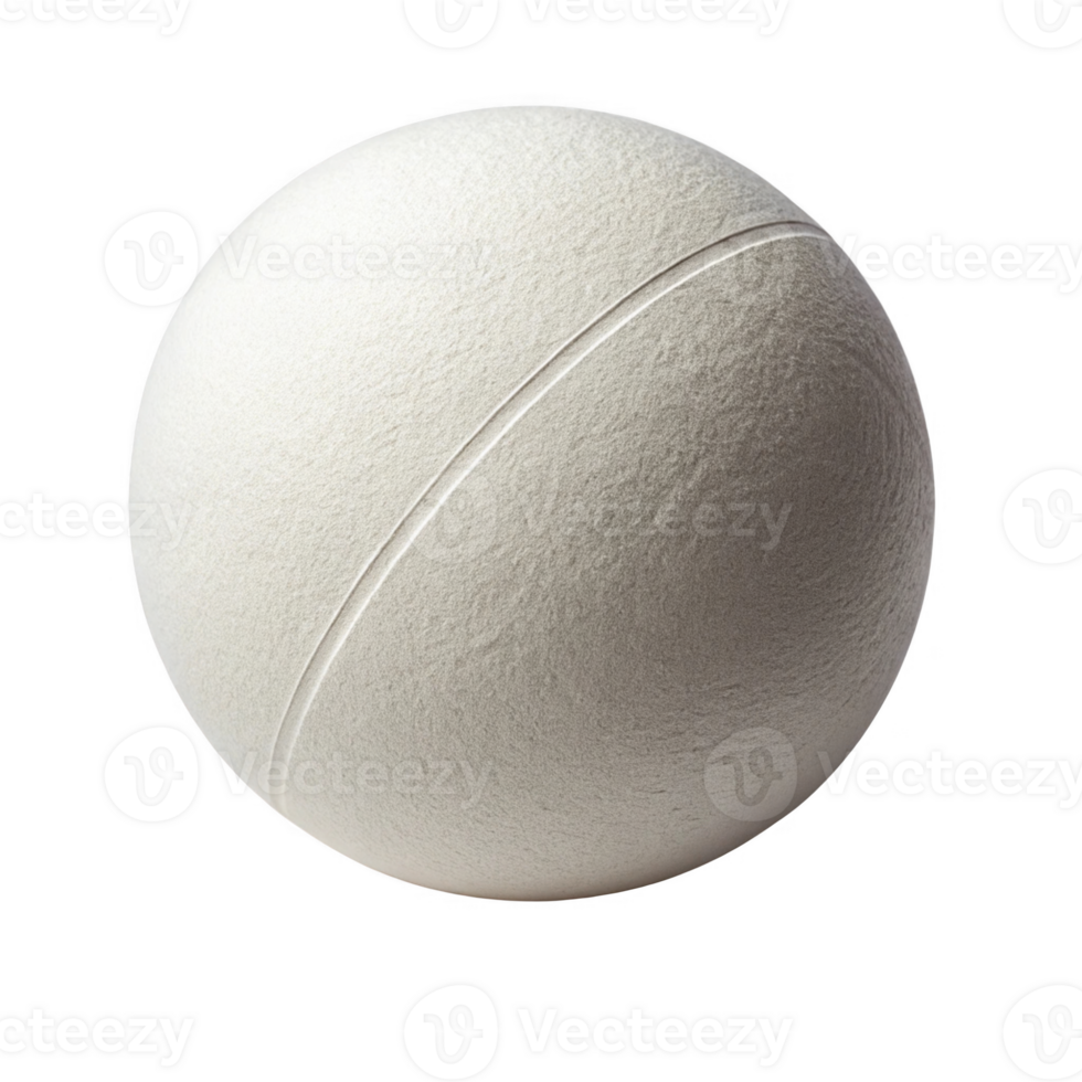 textured white ball with smooth surface and seam, ideal for sports png