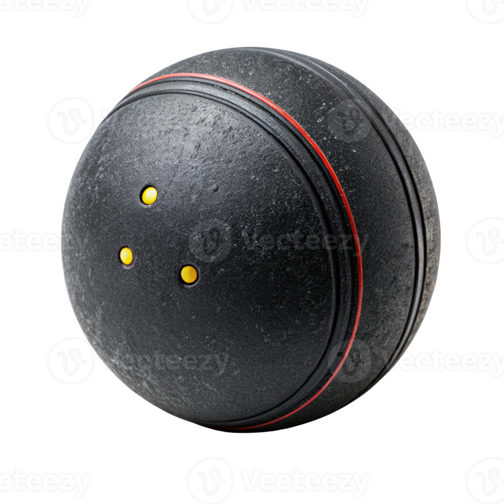 black bowling ball with red stripes and yellow dots, perfect for sports enthusiasts png