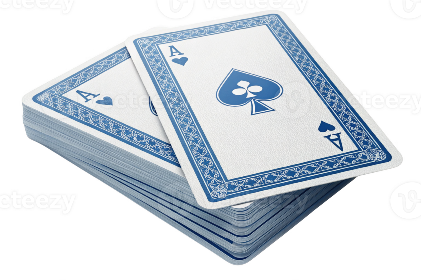 stack of playing cards featuring Ace of Spades design png