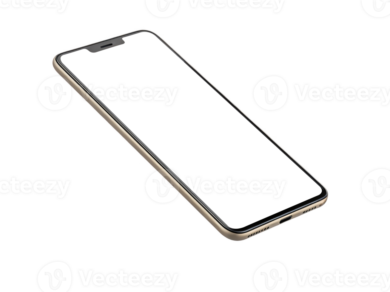 sleek smartphone with blank screen, showcasing modern technology and design. Ideal for showcasing mobile applications or png
