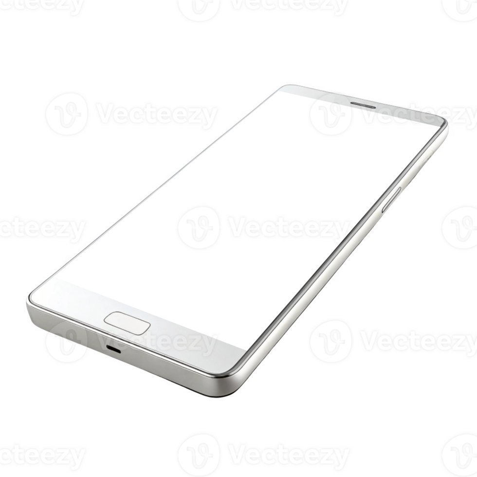 sleek smartphone with minimalist design, showcasing advanced technology and large blank screen, perfect for various png