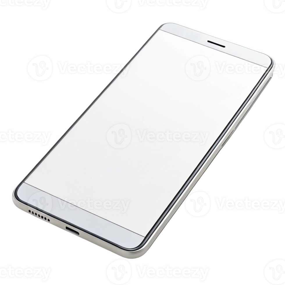 sleek smartphone with minimalist design, showcasing blank screen and modern aesthetics, representing technology innovation png