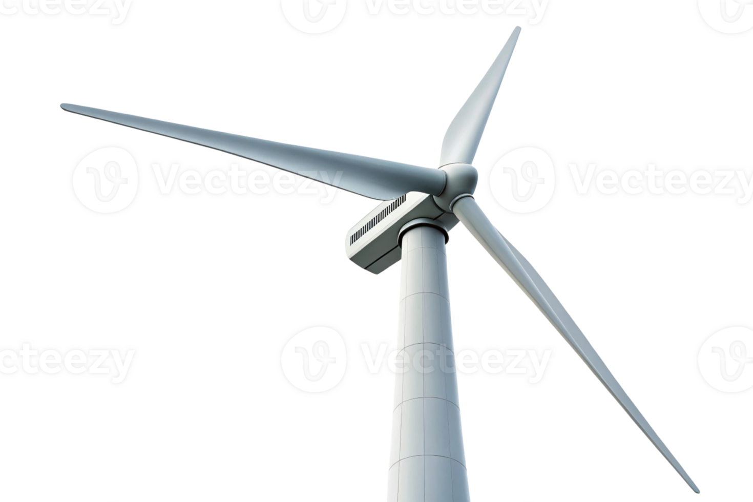 tall wind turbine with three large blades, showcasing renewable energy technology and sustainability png