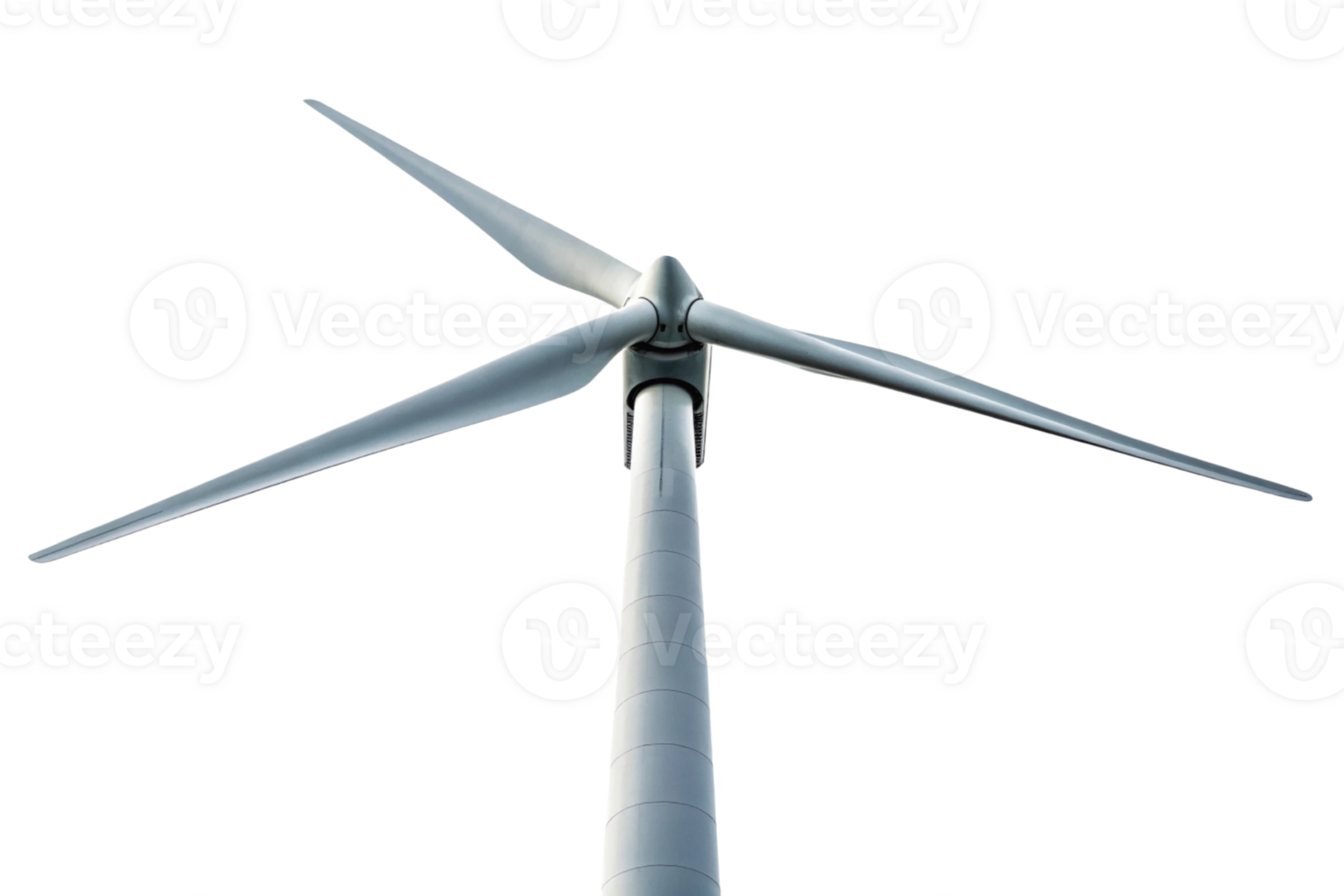 wind turbine viewed from below, showcasing its large blades and tower structure, symbolizes renewable energy and png