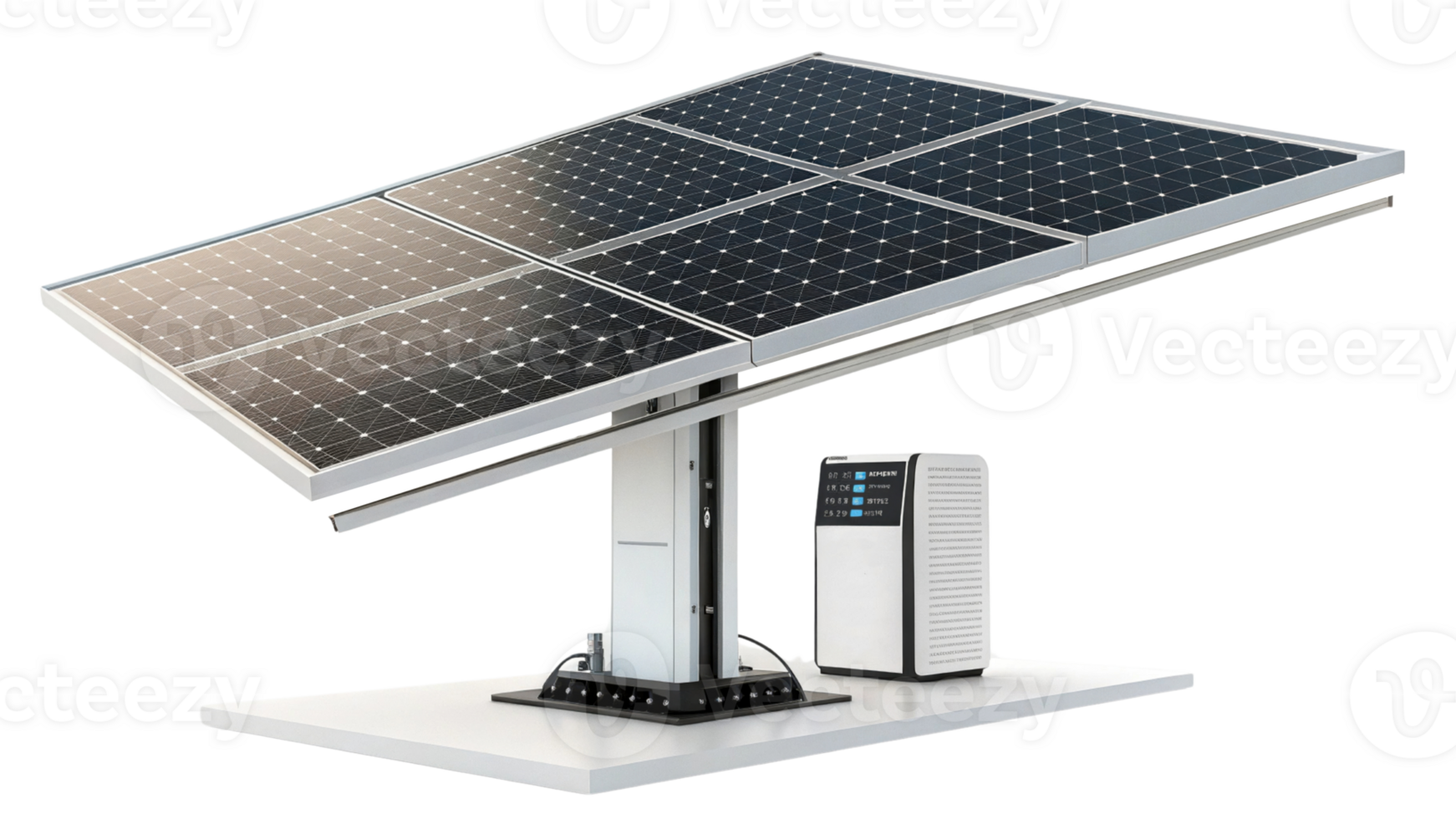 modern solar panel system with multiple photovoltaic panels, showcasing renewable energy technology and sustainability png