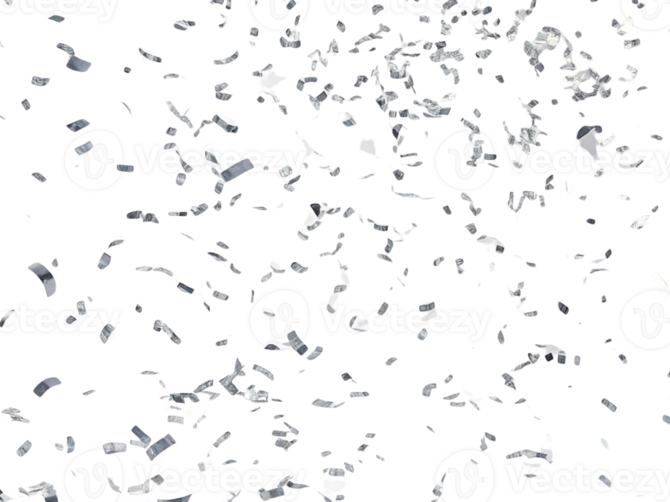 Confetti fills air in joyful celebration creating vibrant atmosphere of excitement and happiness png