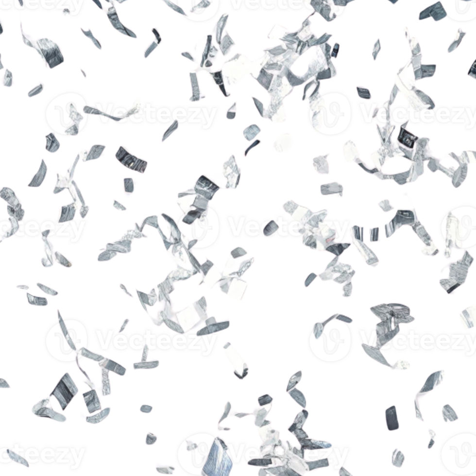 Shimmering confetti pieces create vibrant celebration atmosphere, perfect for festive events and joyful gatherings png