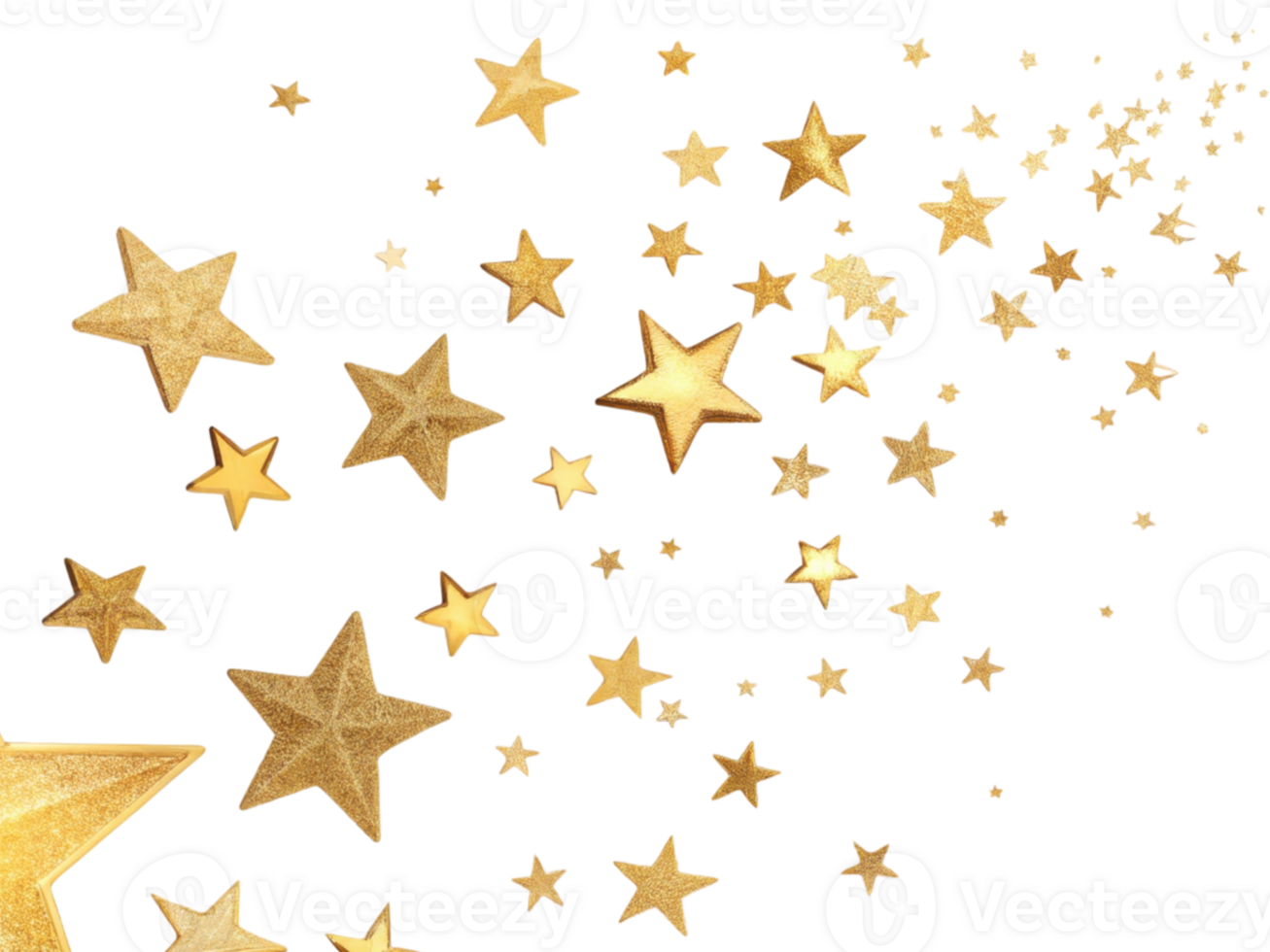 Golden stars create magical atmosphere perfect for celebration filled with joy and confetti png