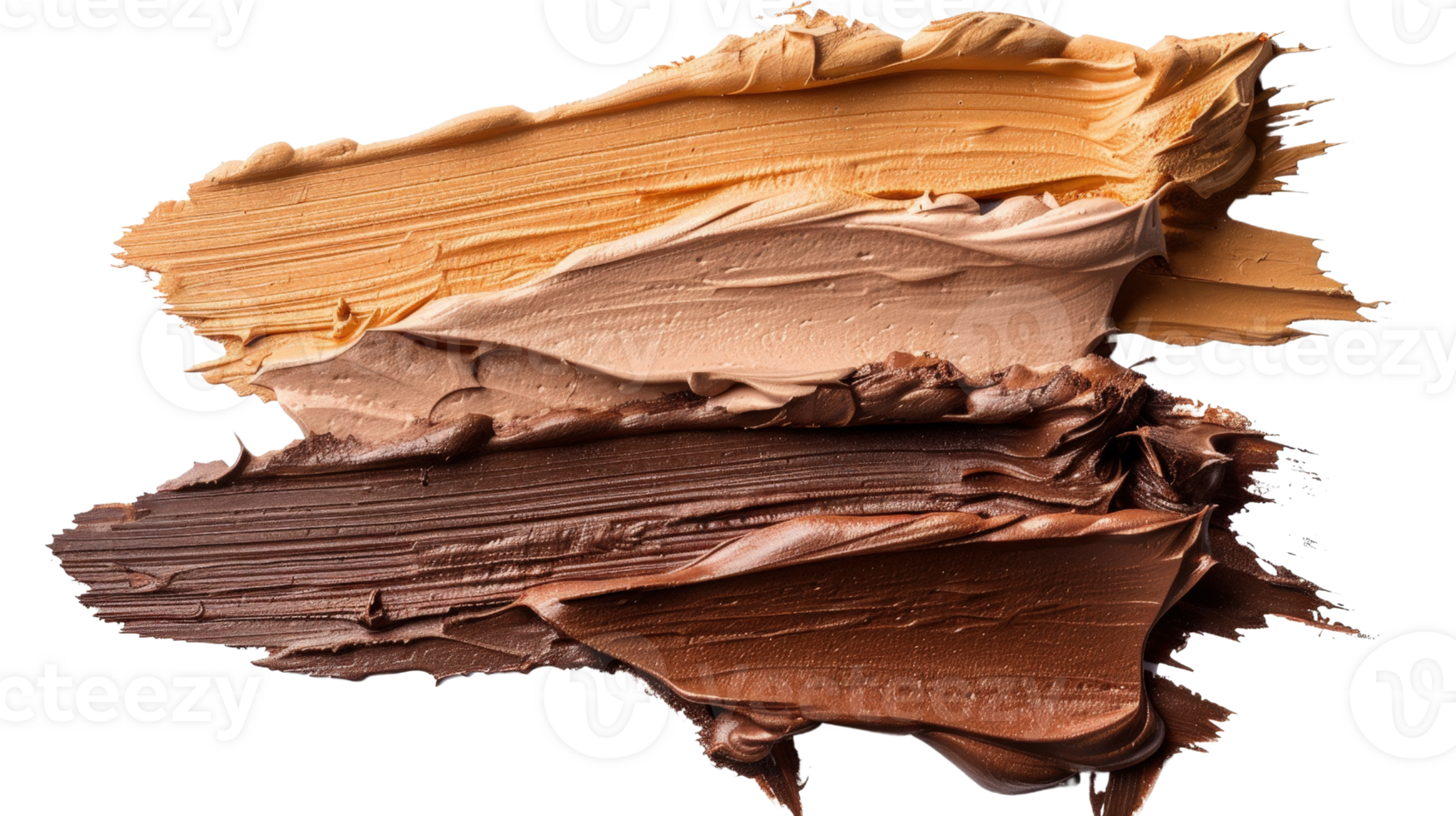 Creamy swirls of beige, tan, and deep brown paint showcasing rich texture and depth in artistic composition png