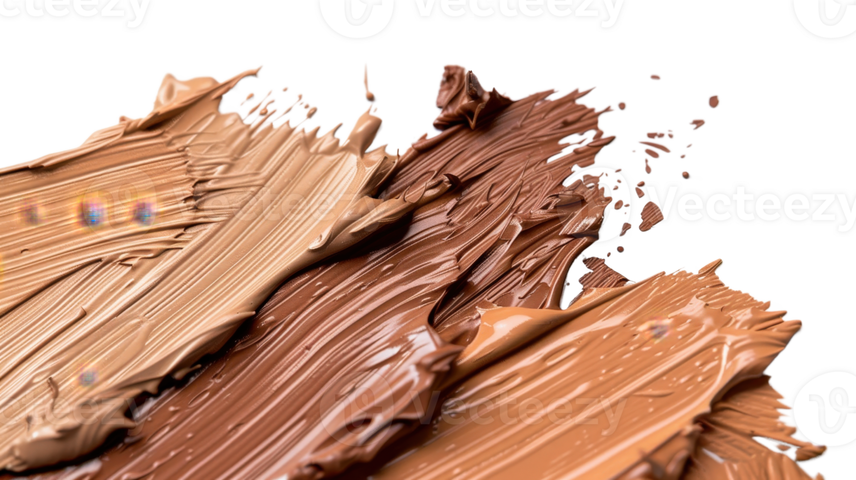 Vibrant Stripes of Creamy Chocolate and Beige Paint with Texture and Detail for Artistic Background or Design Elements png