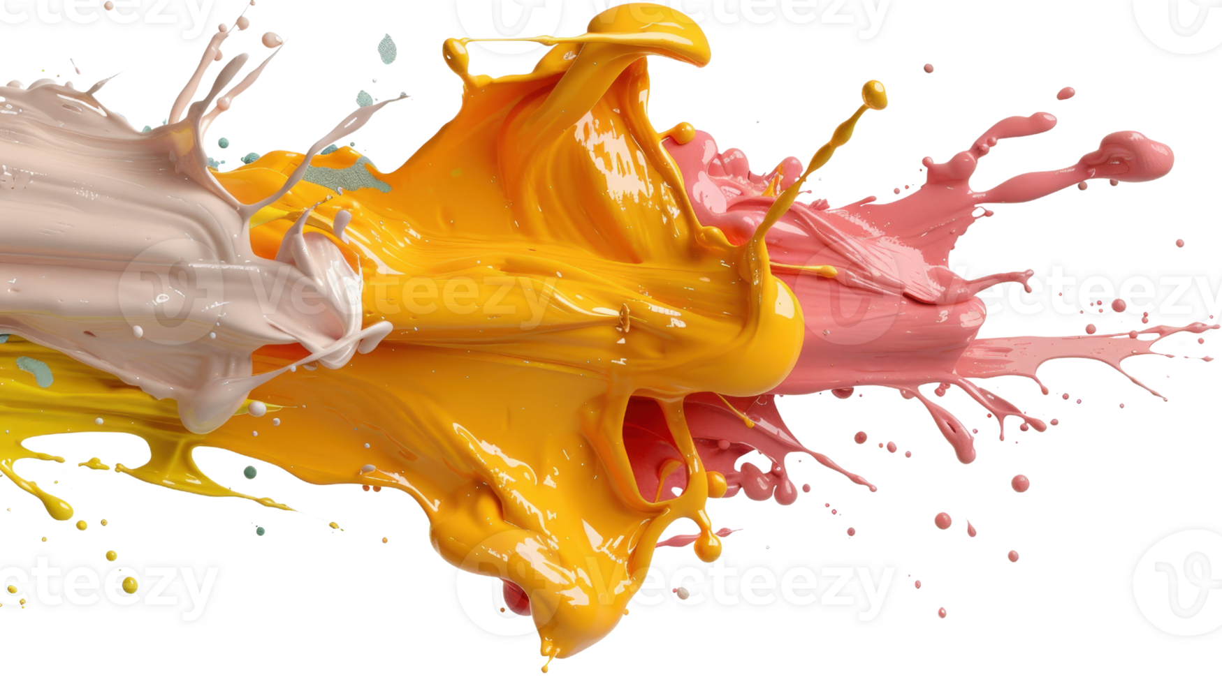 Colorful Paint Splash Against Black Background Capturing Dynamic Energy and Creativity in Abstract Art Composition png