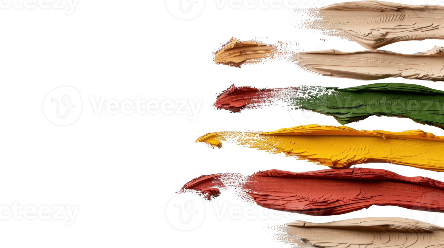 Vibrant Swatches of Textured Paint Blends for Artistic and Creative Backgrounds in Various Colors and Hues png