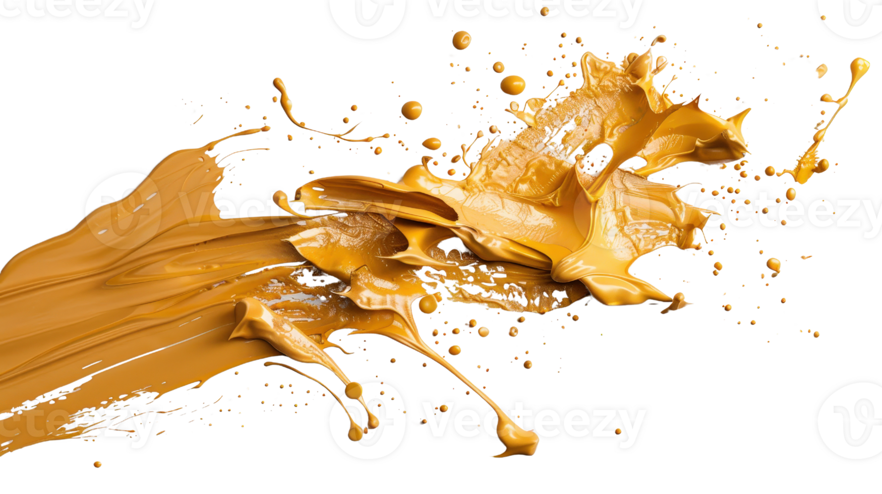 Vibrant Yellow Paint Splash on Black Background Creating Dynamic Artistic Visuals for Creative Projects and Designs png
