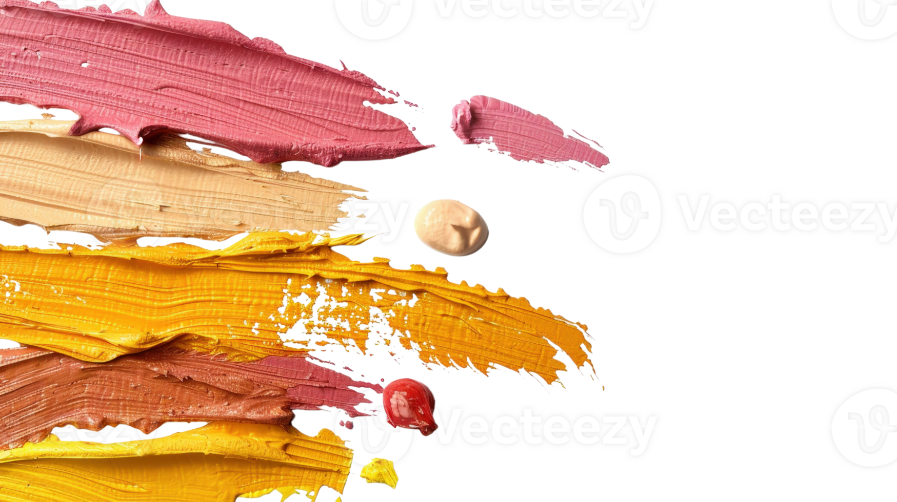 Colorful Array of Paint Strokes on Black Background Highlighting Artistic Creativity and Textural Diversity png