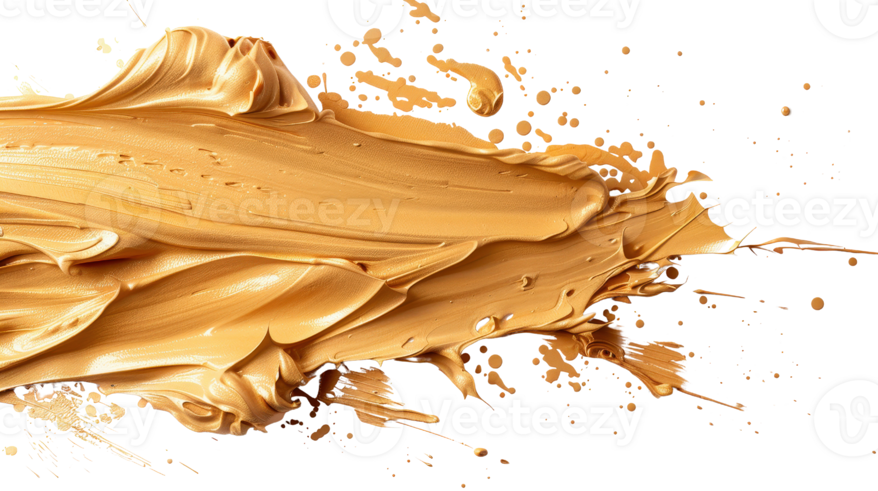 Dynamic Splash of Creamy Beige Paint with Rich Texture Isolated on a Black Background for Creative Projects png