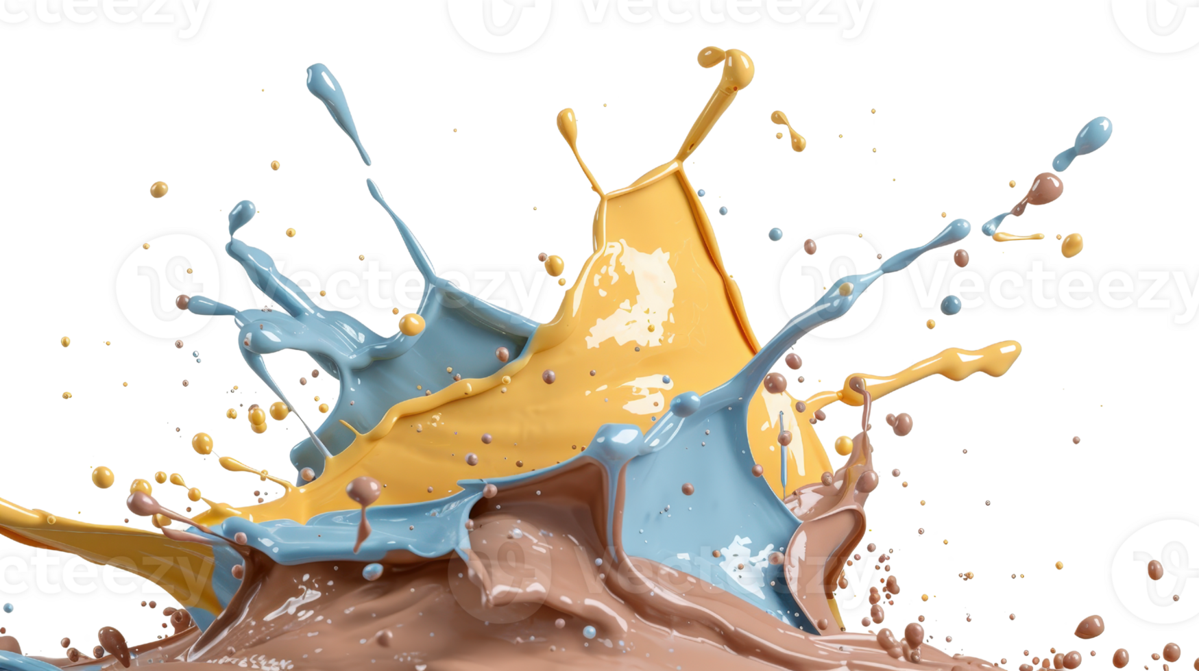 Vibrant Splash of Colorful Paint in Motion Creating Artistic and Dynamic Visual Effects png