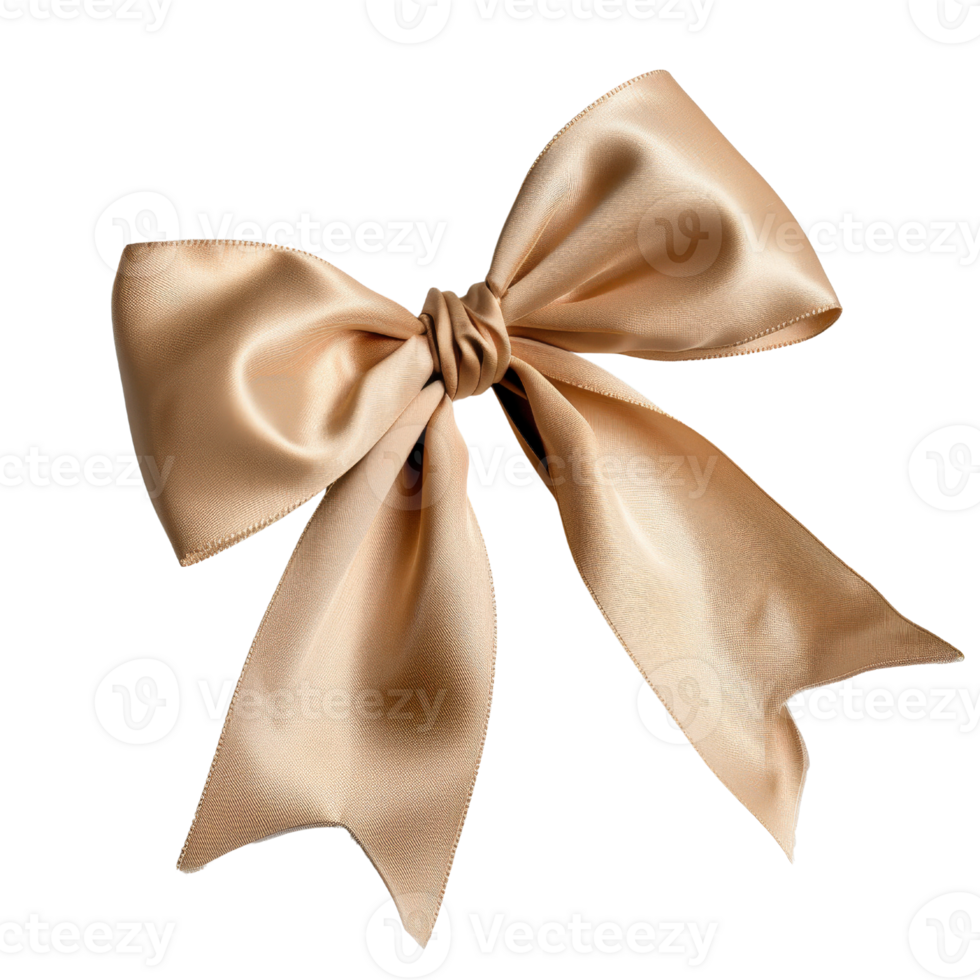 Elegant Satin Bow in Soft Cream Color for Wedding Decor, Gift Wrapping, or Fashion Accessories and Crafts png