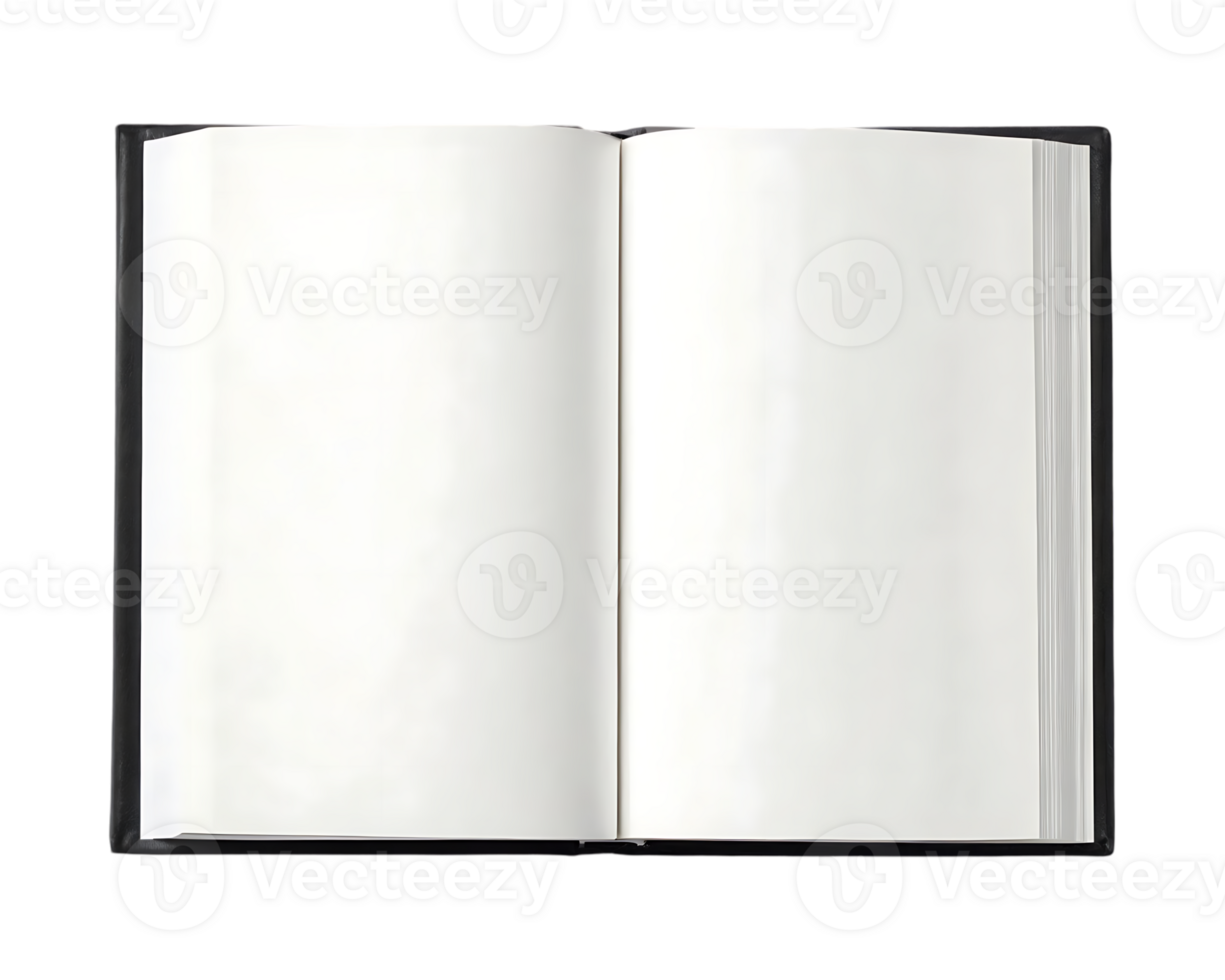 Open blank book, ready for your text or images. png