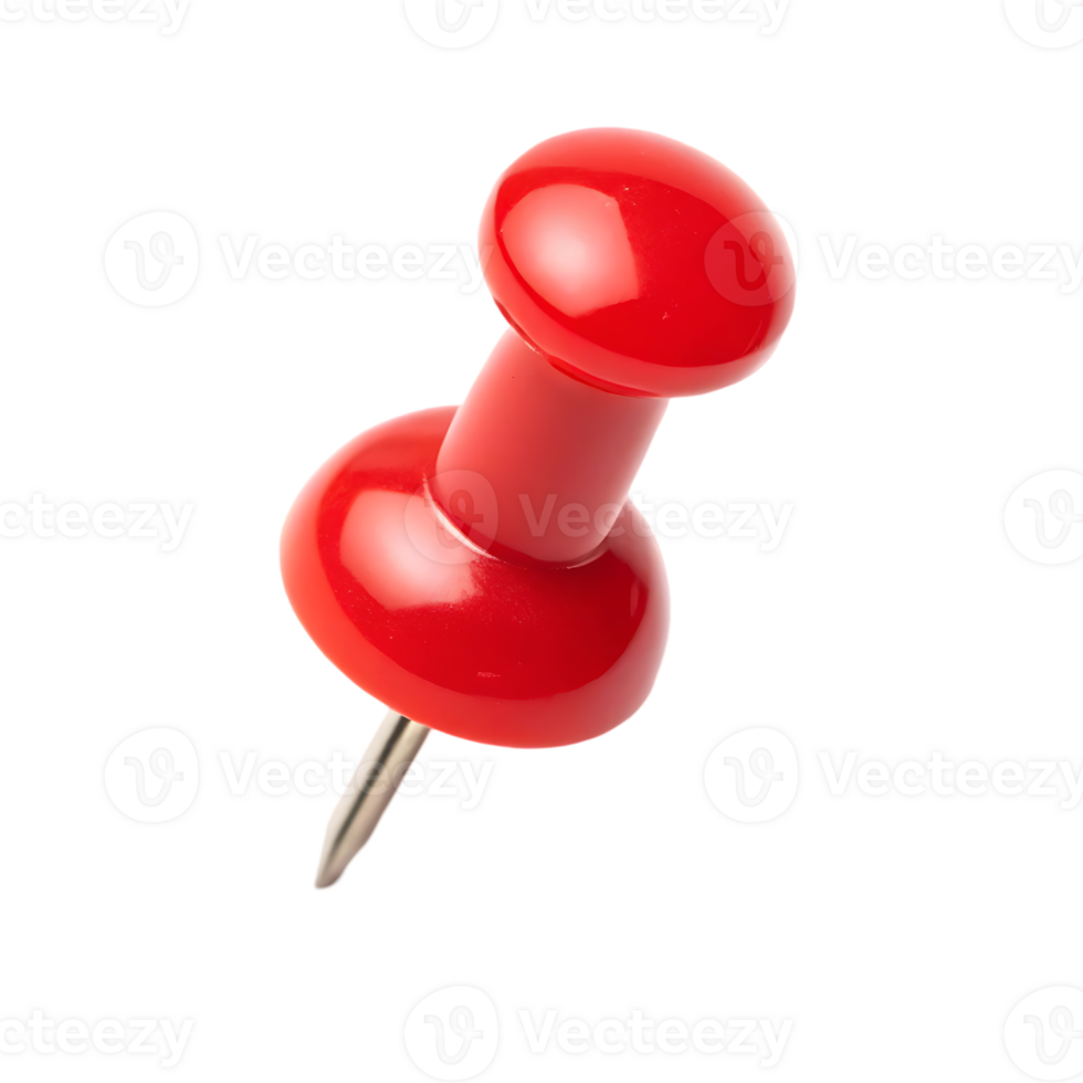 Red pushpin isolated on transparent background png
