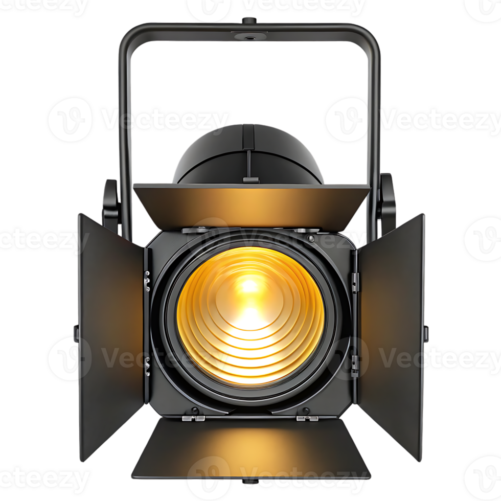 Studio spotlight, stage lighting, theatrical equipment png