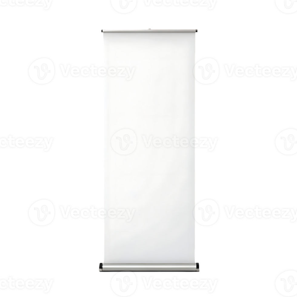 Blank retractable banner stand, isolated on white. png