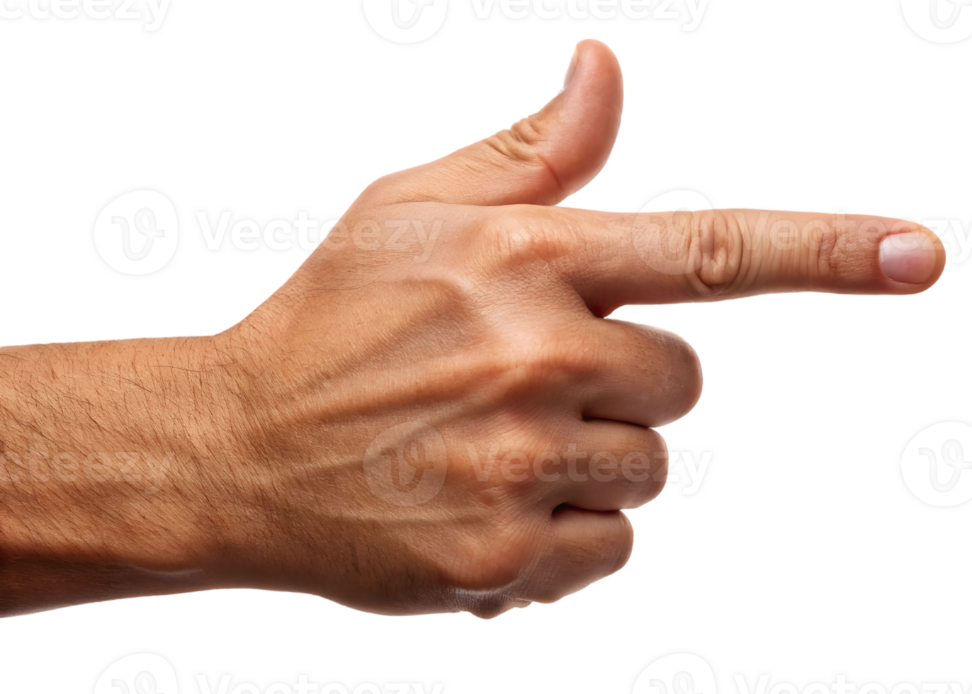 Hand pointing finger gun gesture. png