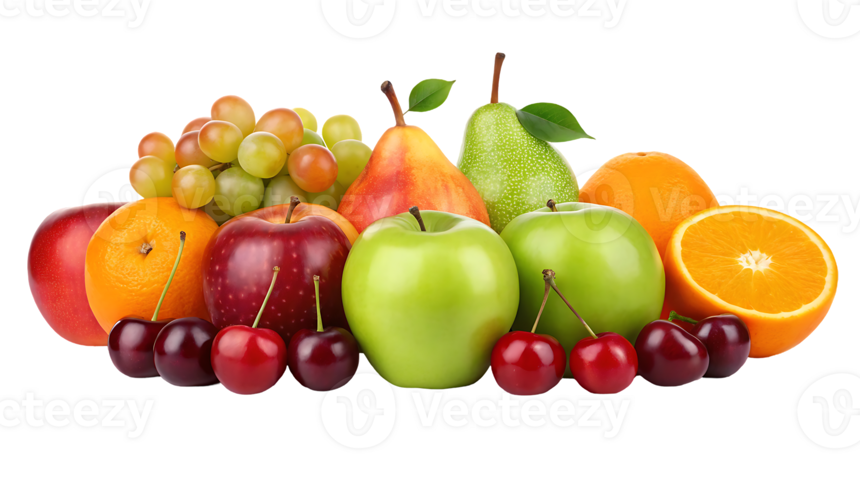 Assortment of fresh fruits png