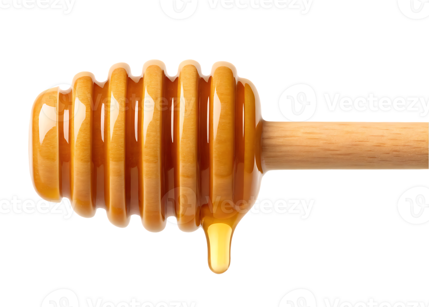 Honey dripping from a wooden honey dipper png