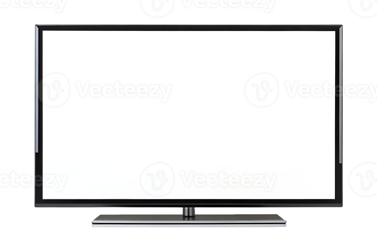 Blank screen of a modern flat screen TV. png