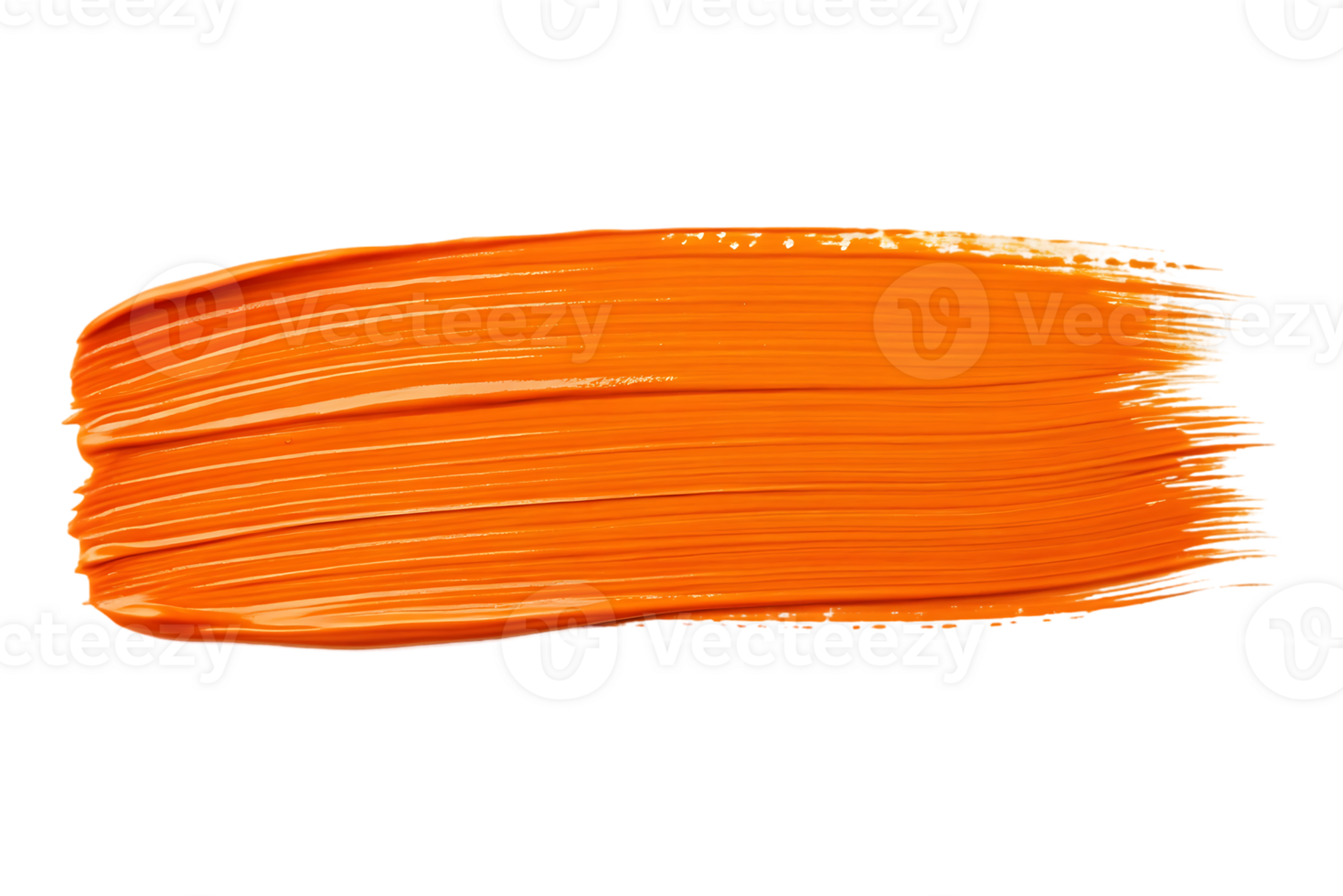 Orange paint brush stroke texture png
