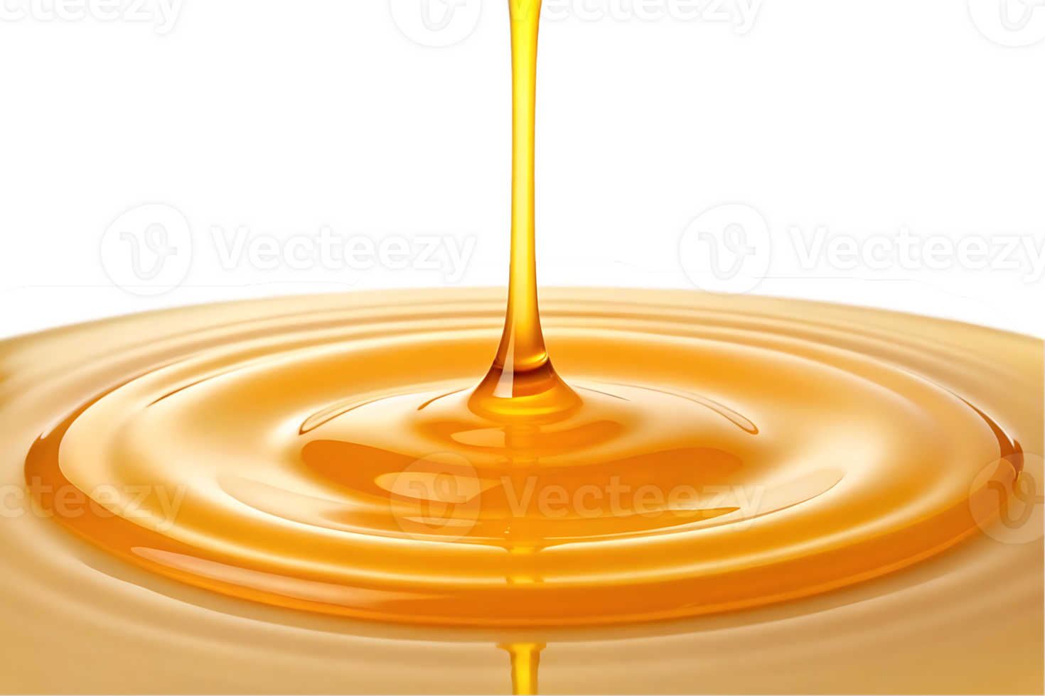Golden liquid pouring, creating concentric circles. png