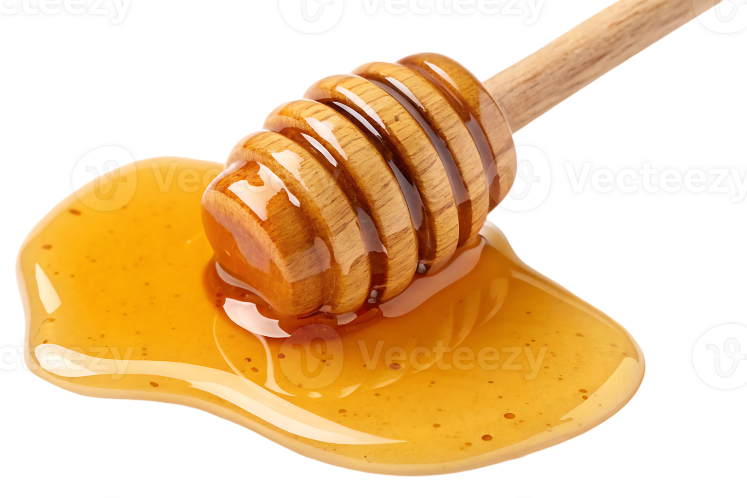 Honey dripping from a wooden honey dipper. png