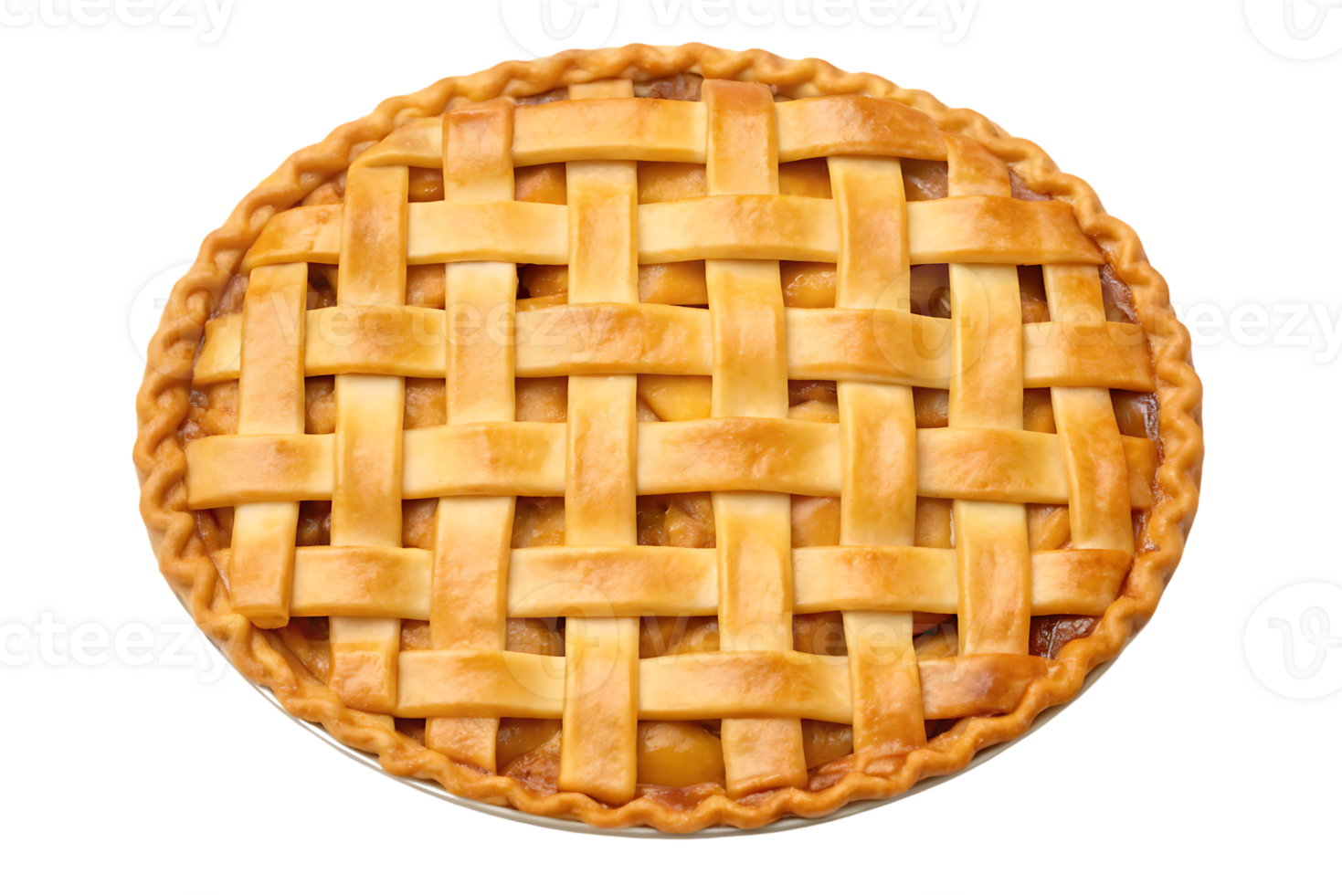 Delicious homemade apple pie with lattice crust. png