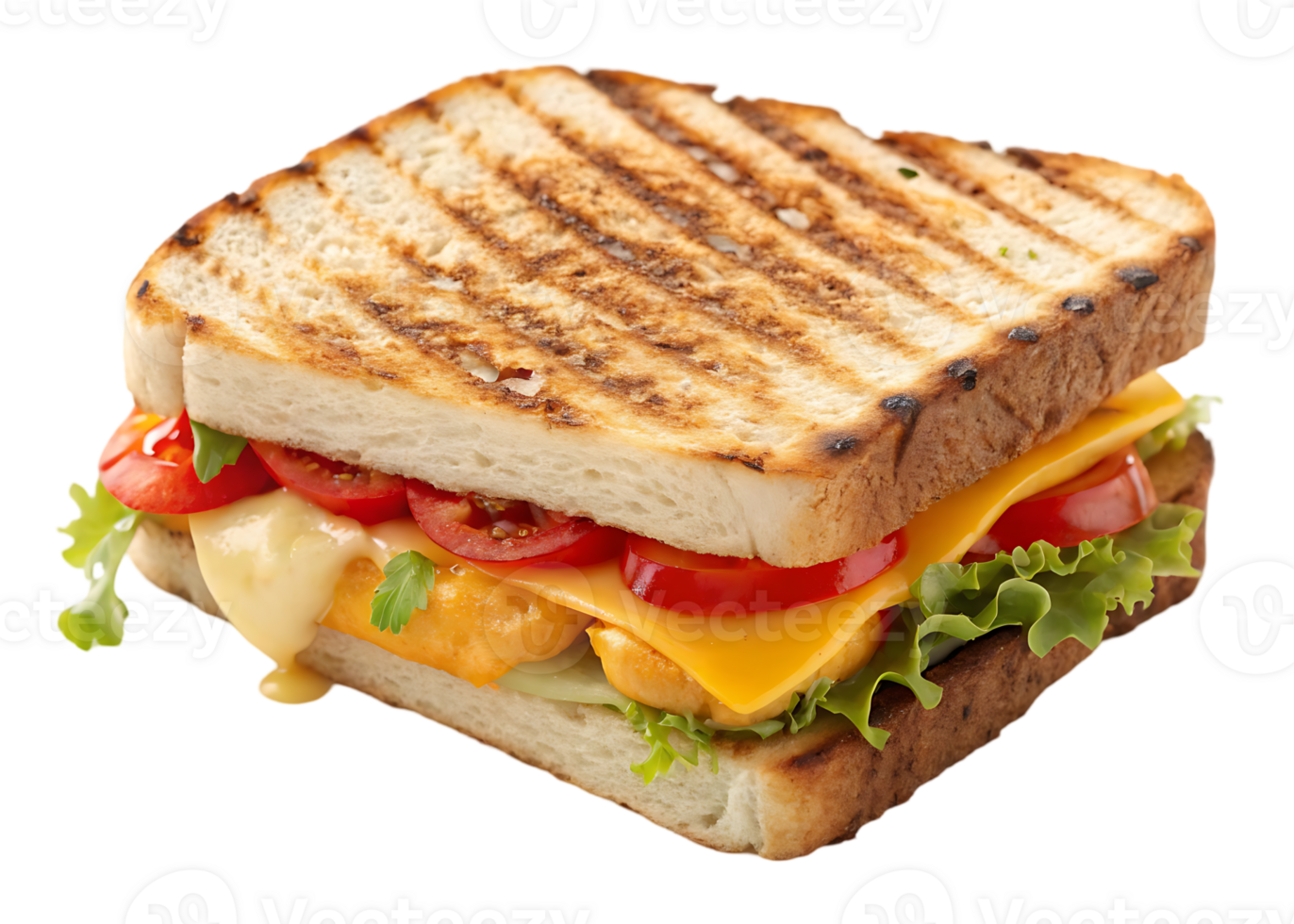 Grilled cheese sandwich with tomato and lettuce. png